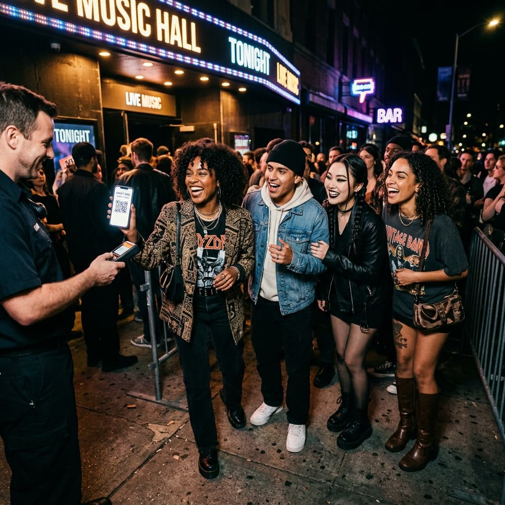 Friends at concert